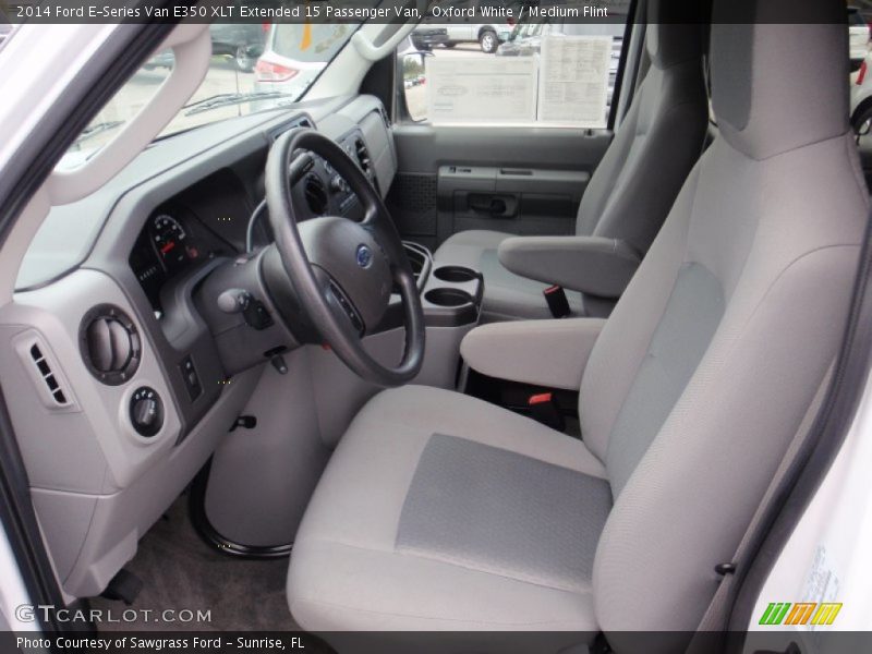 Oxford White / Medium Flint 2014 Ford E-Series Van E350 XLT Extended 15 Passenger Van