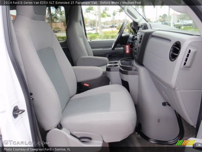 Oxford White / Medium Flint 2014 Ford E-Series Van E350 XLT Extended 15 Passenger Van