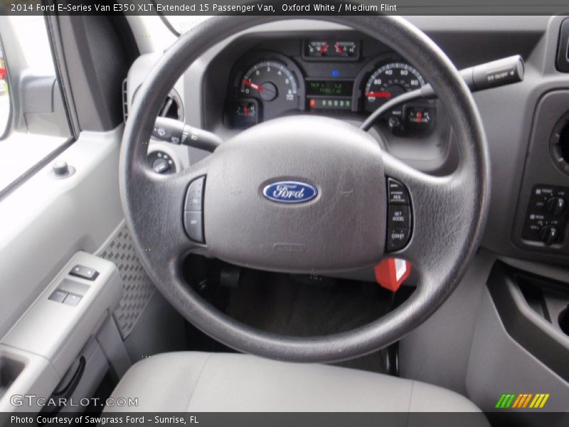 Oxford White / Medium Flint 2014 Ford E-Series Van E350 XLT Extended 15 Passenger Van