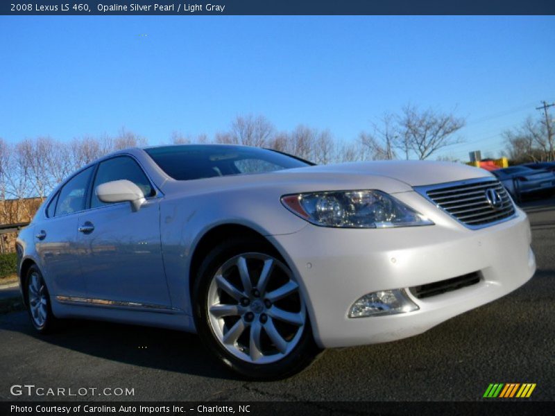 Opaline Silver Pearl / Light Gray 2008 Lexus LS 460