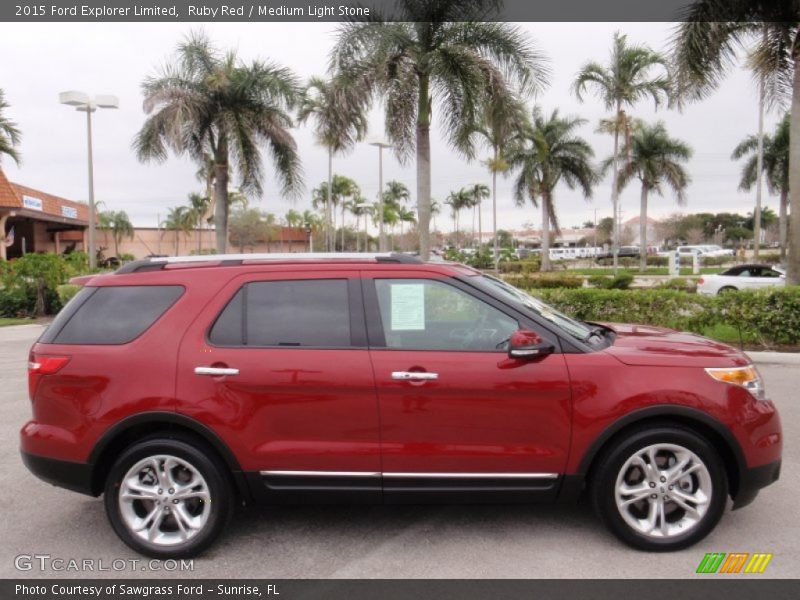 Ruby Red / Medium Light Stone 2015 Ford Explorer Limited