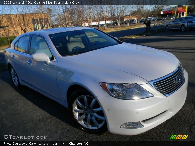 Opaline Silver Pearl / Light Gray 2008 Lexus LS 460
