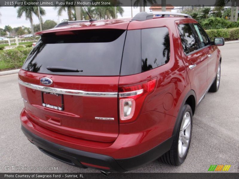 Ruby Red / Medium Light Stone 2015 Ford Explorer Limited