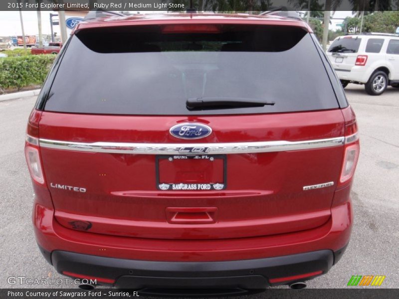 Ruby Red / Medium Light Stone 2015 Ford Explorer Limited