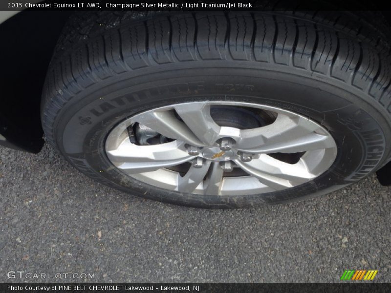 Champagne Silver Metallic / Light Titanium/Jet Black 2015 Chevrolet Equinox LT AWD