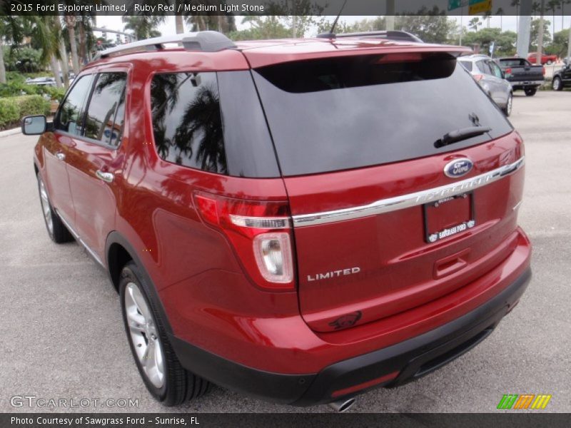 Ruby Red / Medium Light Stone 2015 Ford Explorer Limited
