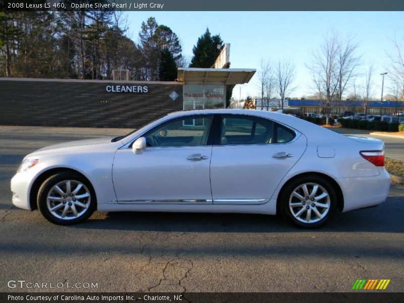 Opaline Silver Pearl / Light Gray 2008 Lexus LS 460