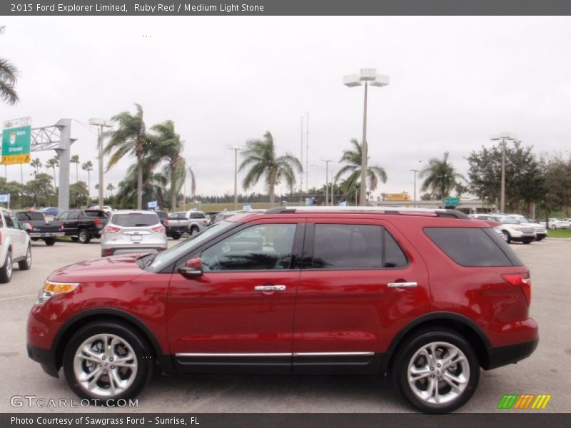 Ruby Red / Medium Light Stone 2015 Ford Explorer Limited