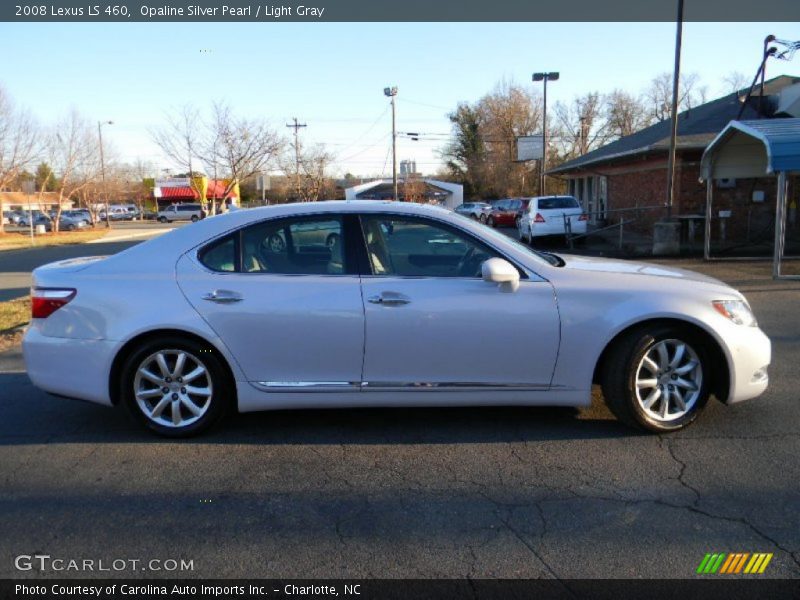 Opaline Silver Pearl / Light Gray 2008 Lexus LS 460