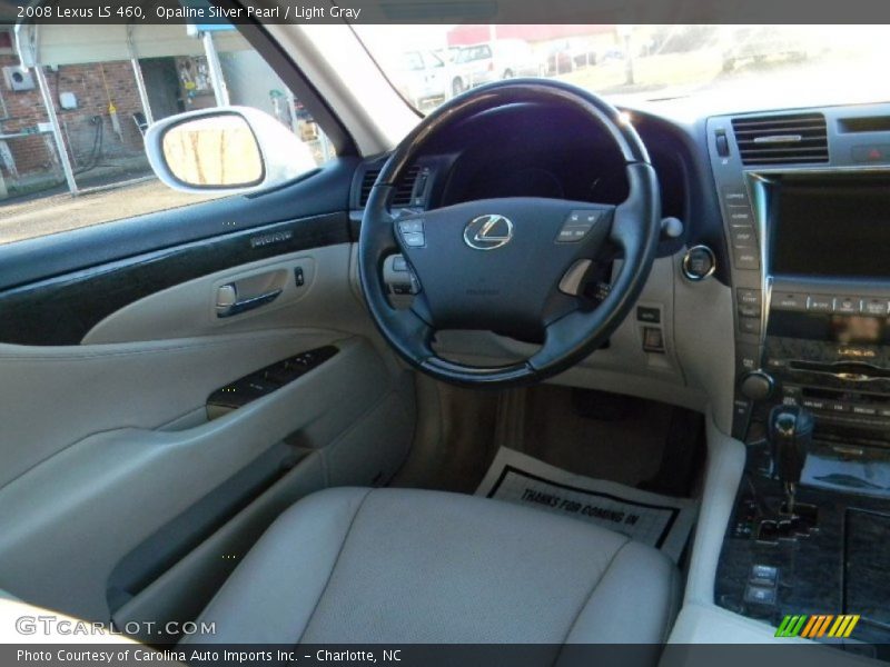 Opaline Silver Pearl / Light Gray 2008 Lexus LS 460