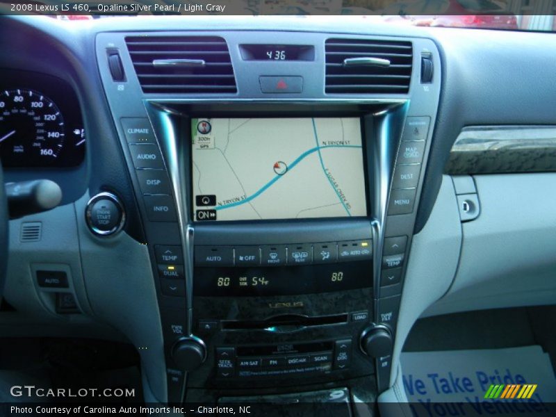 Opaline Silver Pearl / Light Gray 2008 Lexus LS 460