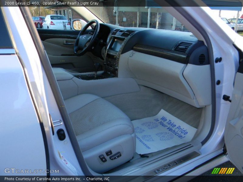 Opaline Silver Pearl / Light Gray 2008 Lexus LS 460