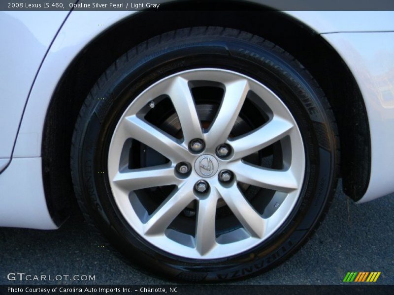 Opaline Silver Pearl / Light Gray 2008 Lexus LS 460
