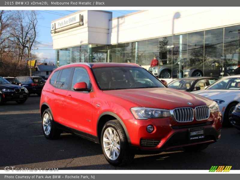 Melbourne Red Metallic / Black 2015 BMW X3 xDrive28i