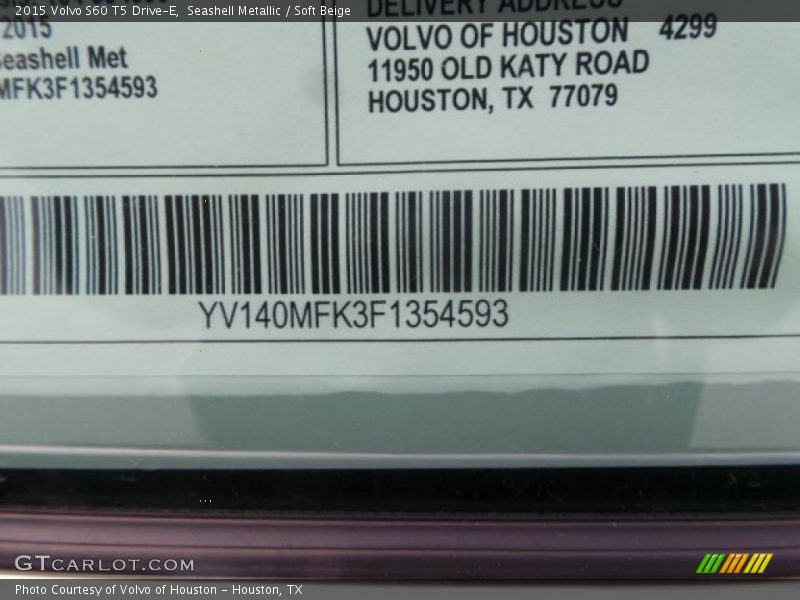 Seashell Metallic / Soft Beige 2015 Volvo S60 T5 Drive-E