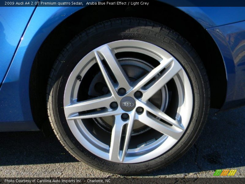 Aruba Blue Pearl Effect / Light Grey 2009 Audi A4 2.0T Premium quattro Sedan