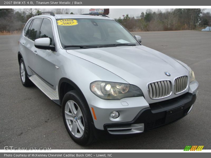 Titanium Silver Metallic / Black 2007 BMW X5 4.8i