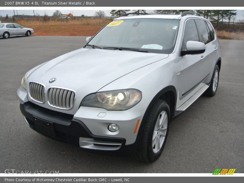 Titanium Silver Metallic / Black 2007 BMW X5 4.8i