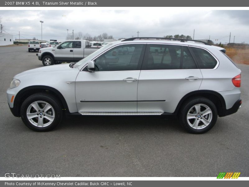 Titanium Silver Metallic / Black 2007 BMW X5 4.8i