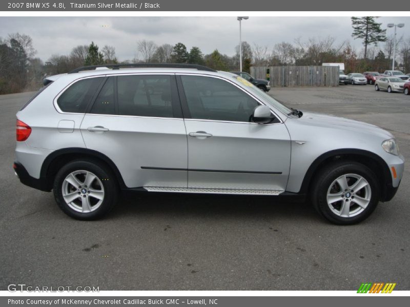 Titanium Silver Metallic / Black 2007 BMW X5 4.8i