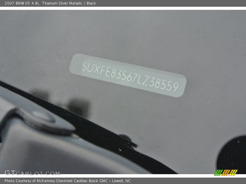 Titanium Silver Metallic / Black 2007 BMW X5 4.8i