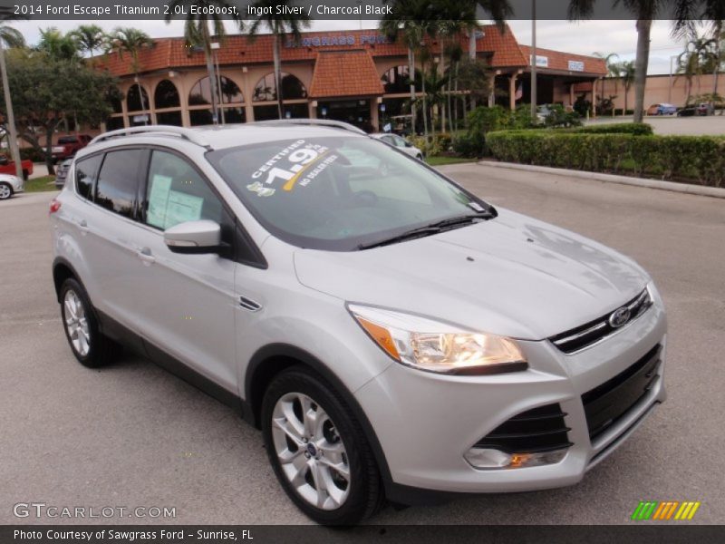 Ingot Silver / Charcoal Black 2014 Ford Escape Titanium 2.0L EcoBoost