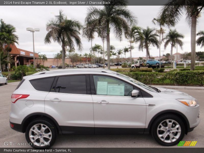 Ingot Silver / Charcoal Black 2014 Ford Escape Titanium 2.0L EcoBoost