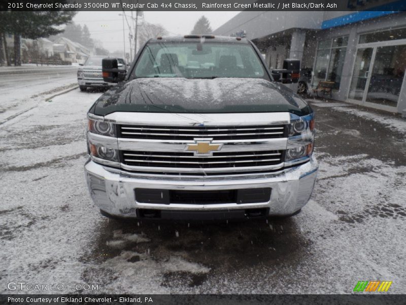 Rainforest Green Metallic / Jet Black/Dark Ash 2015 Chevrolet Silverado 3500HD WT Regular Cab 4x4 Chassis