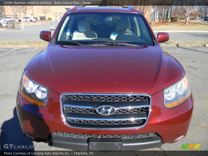 Dark Cherry Red / Beige 2008 Hyundai Santa Fe Limited