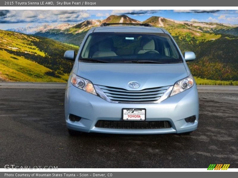 Sky Blue Pearl / Bisque 2015 Toyota Sienna LE AWD