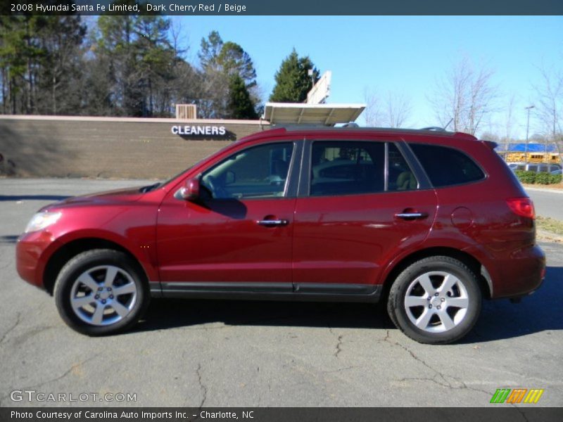 Dark Cherry Red / Beige 2008 Hyundai Santa Fe Limited