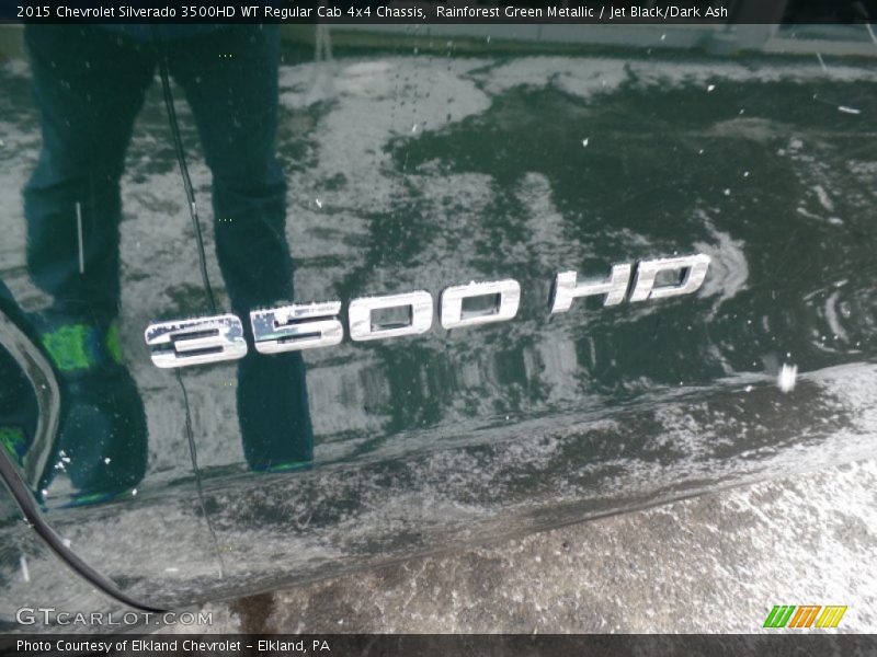 Rainforest Green Metallic / Jet Black/Dark Ash 2015 Chevrolet Silverado 3500HD WT Regular Cab 4x4 Chassis