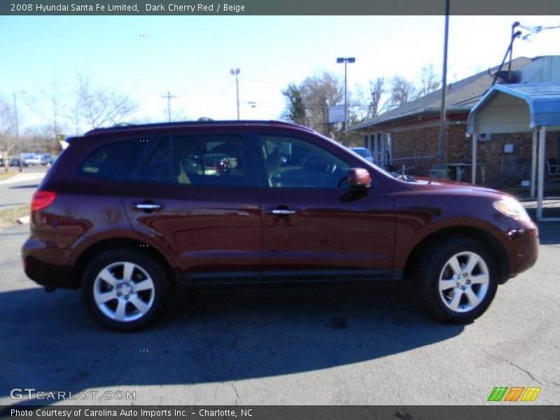 Dark Cherry Red / Beige 2008 Hyundai Santa Fe Limited