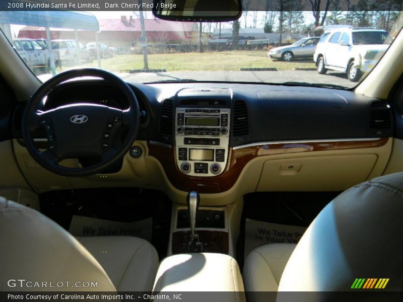 Dark Cherry Red / Beige 2008 Hyundai Santa Fe Limited