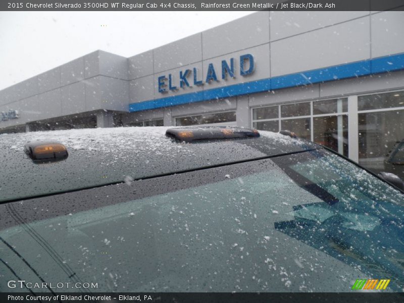 Rainforest Green Metallic / Jet Black/Dark Ash 2015 Chevrolet Silverado 3500HD WT Regular Cab 4x4 Chassis