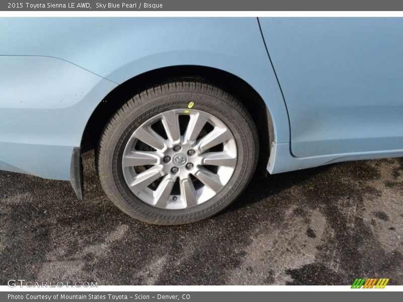 Sky Blue Pearl / Bisque 2015 Toyota Sienna LE AWD