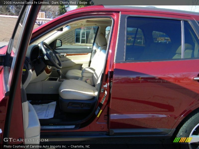 Dark Cherry Red / Beige 2008 Hyundai Santa Fe Limited