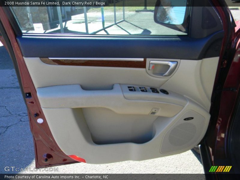 Dark Cherry Red / Beige 2008 Hyundai Santa Fe Limited
