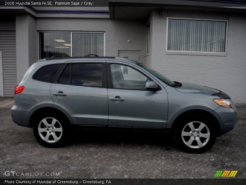 Platinum Sage / Gray 2008 Hyundai Santa Fe SE
