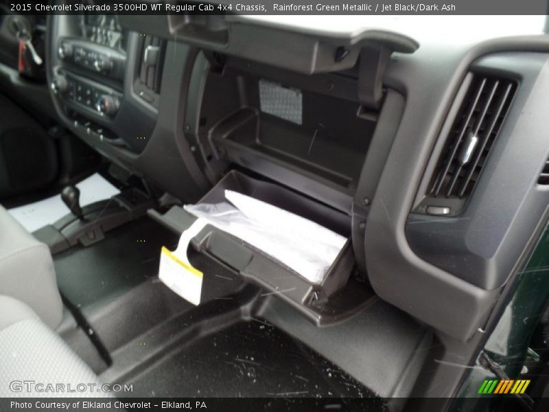 Rainforest Green Metallic / Jet Black/Dark Ash 2015 Chevrolet Silverado 3500HD WT Regular Cab 4x4 Chassis