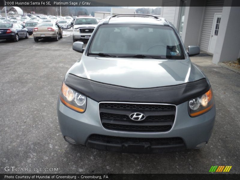 Platinum Sage / Gray 2008 Hyundai Santa Fe SE