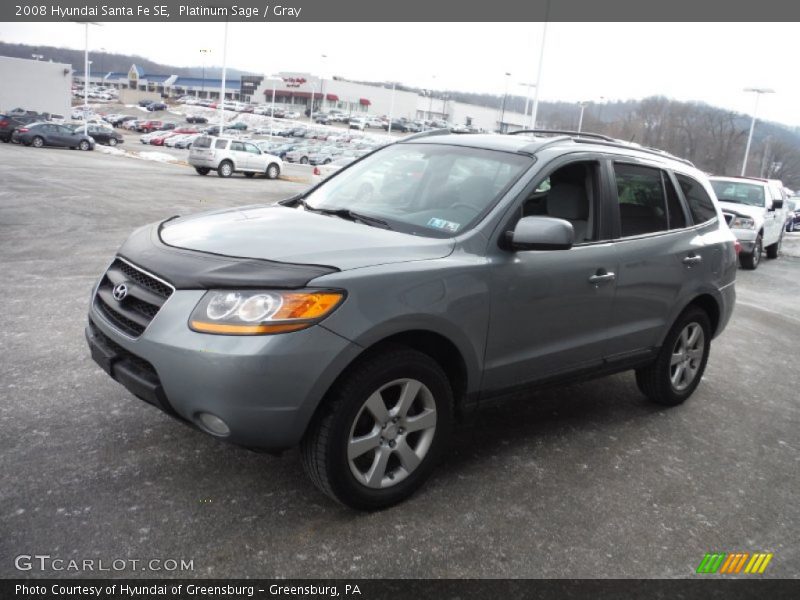 Platinum Sage / Gray 2008 Hyundai Santa Fe SE
