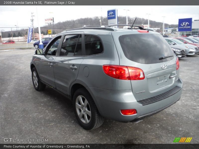 Platinum Sage / Gray 2008 Hyundai Santa Fe SE