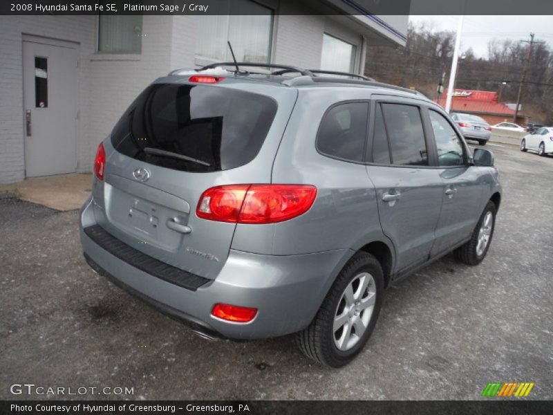 Platinum Sage / Gray 2008 Hyundai Santa Fe SE