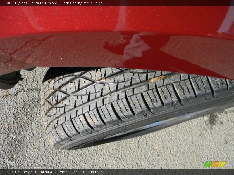 Dark Cherry Red / Beige 2008 Hyundai Santa Fe Limited