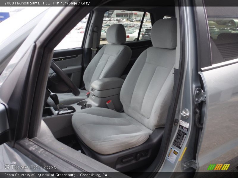 Platinum Sage / Gray 2008 Hyundai Santa Fe SE