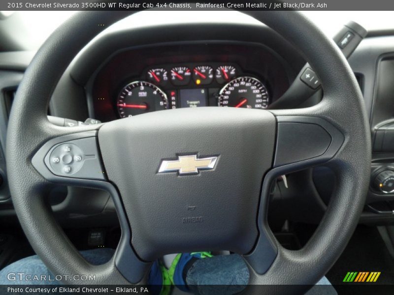Rainforest Green Metallic / Jet Black/Dark Ash 2015 Chevrolet Silverado 3500HD WT Regular Cab 4x4 Chassis