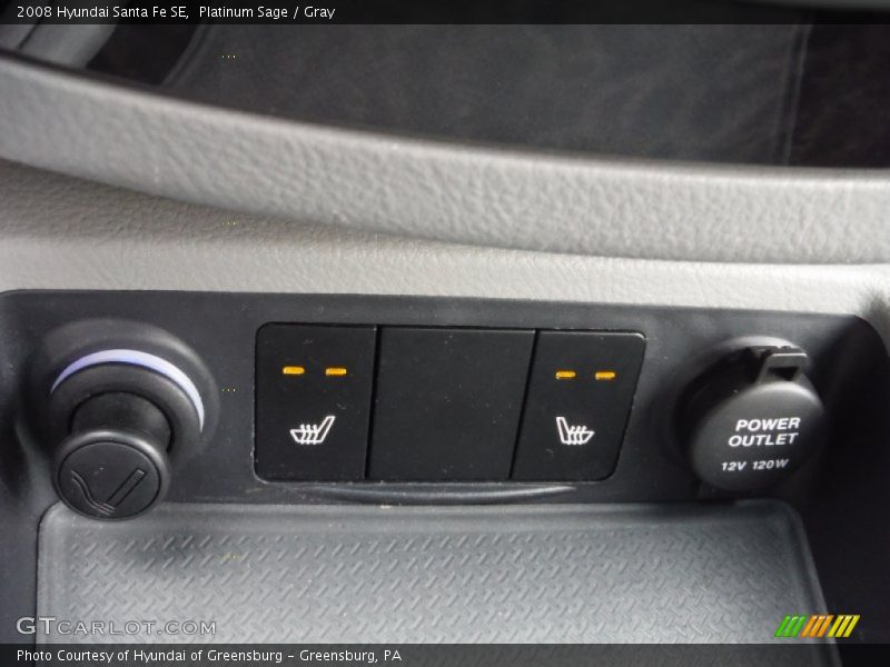 Platinum Sage / Gray 2008 Hyundai Santa Fe SE