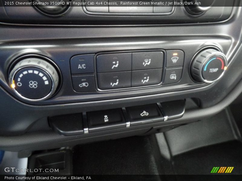 Rainforest Green Metallic / Jet Black/Dark Ash 2015 Chevrolet Silverado 3500HD WT Regular Cab 4x4 Chassis