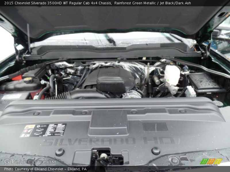 Rainforest Green Metallic / Jet Black/Dark Ash 2015 Chevrolet Silverado 3500HD WT Regular Cab 4x4 Chassis